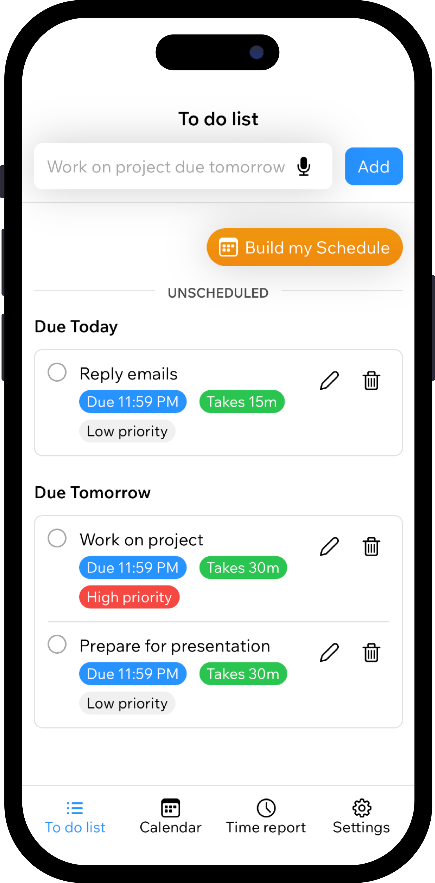 Smart Calendar iOS app